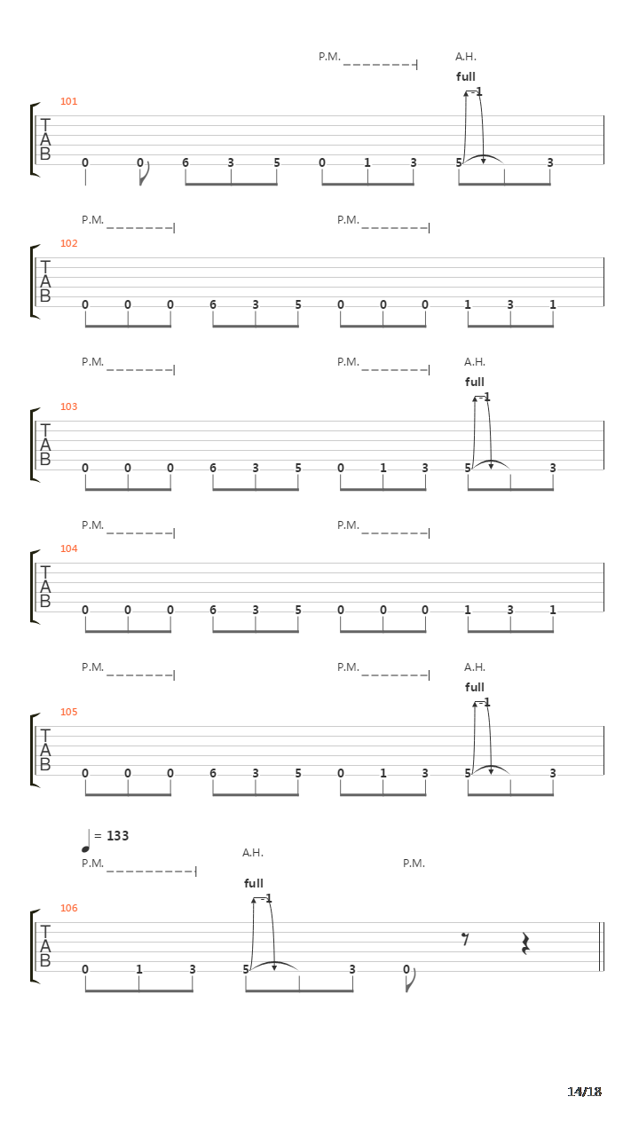 Laid To Rest吉他谱