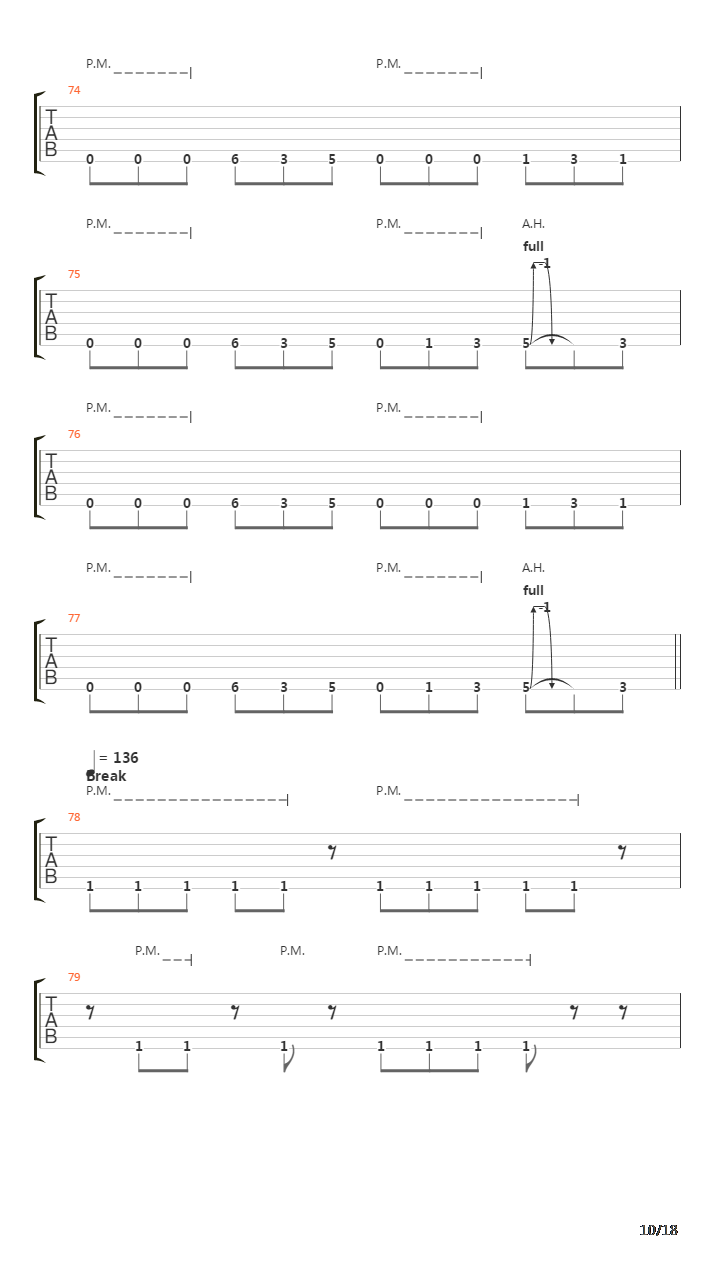 Laid To Rest吉他谱