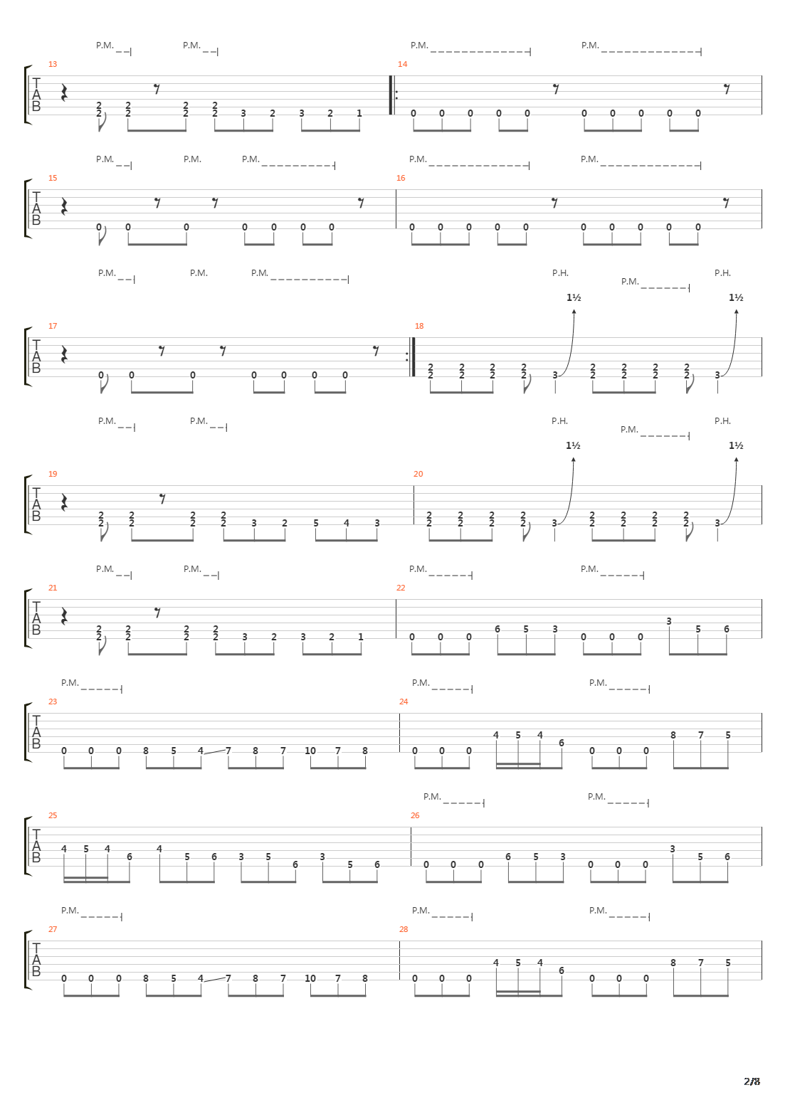 Laid To Rest吉他谱