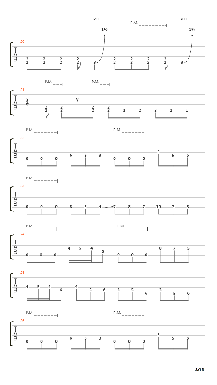 Laid To Rest吉他谱