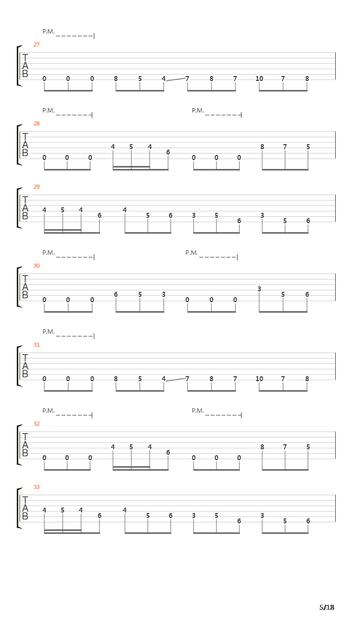 Laid To Rest吉他谱