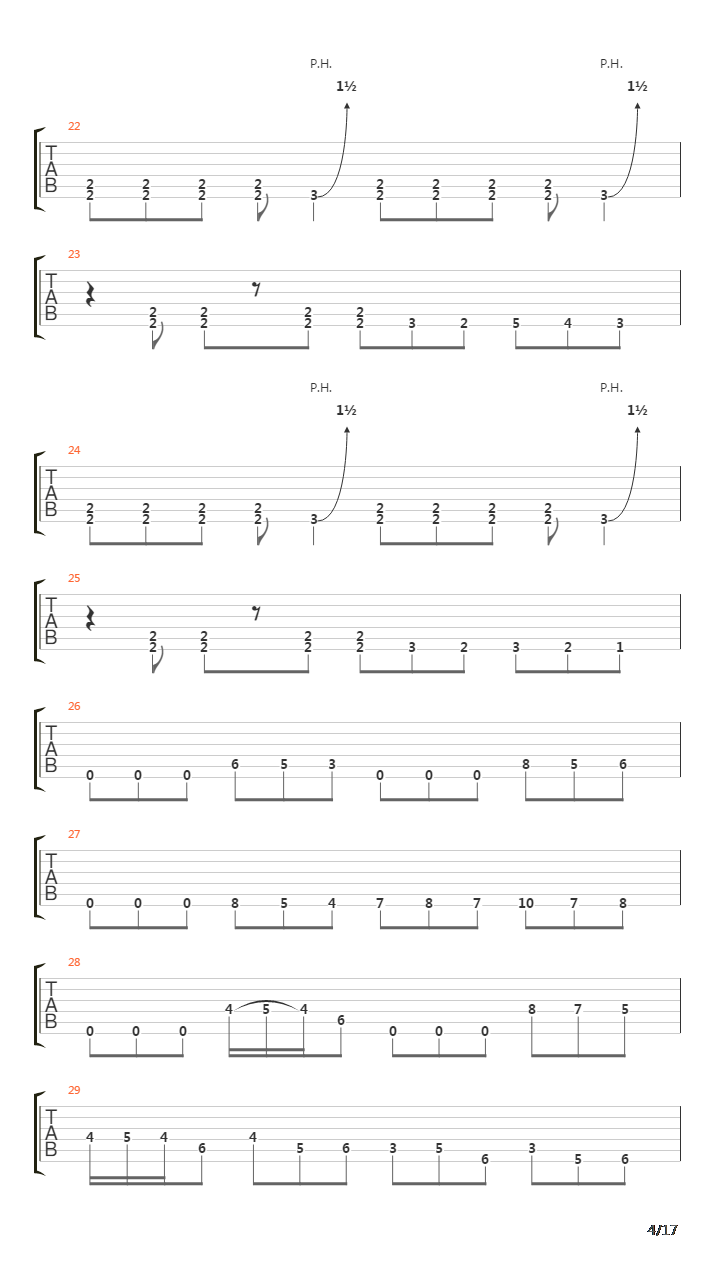 Laid To Rest吉他谱