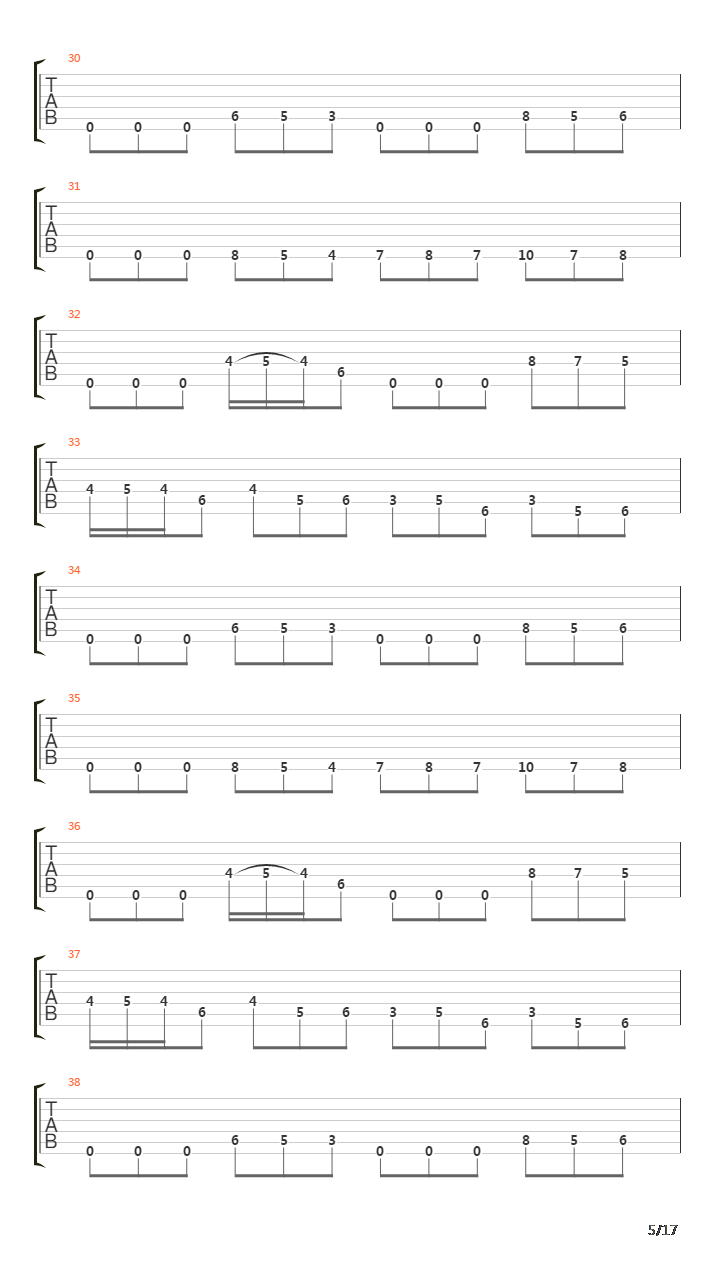 Laid To Rest吉他谱