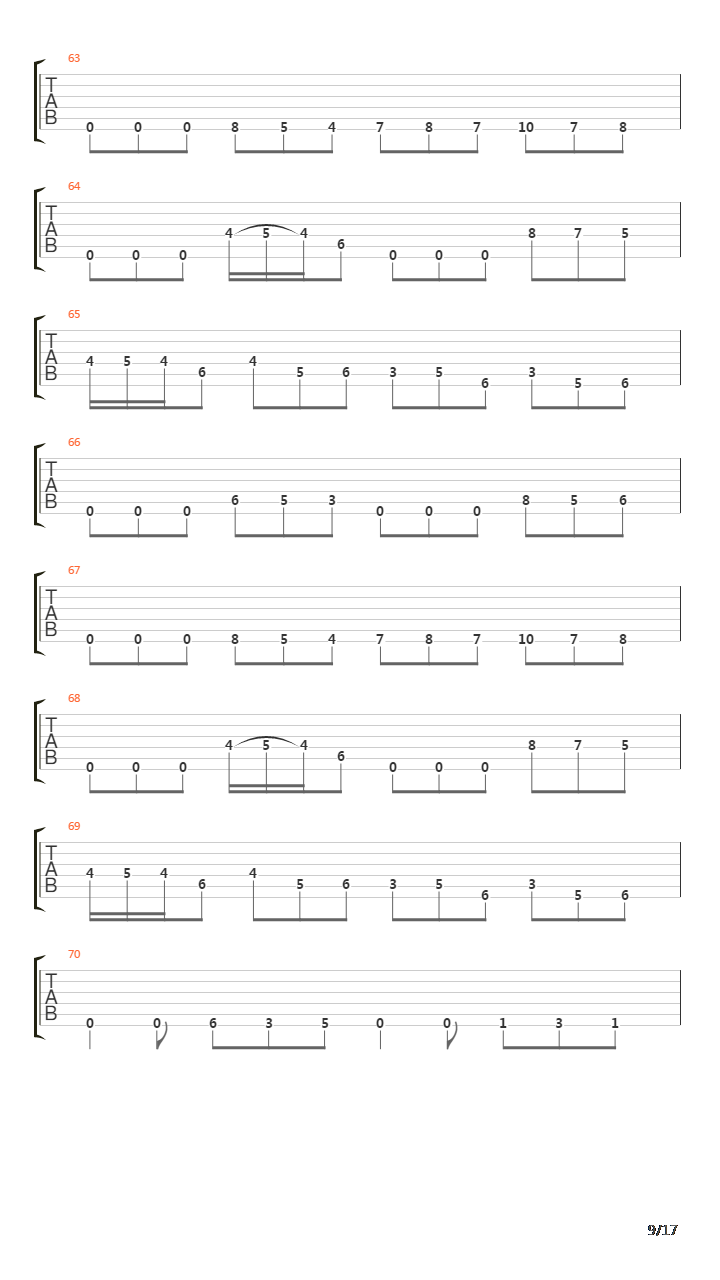 Laid To Rest吉他谱