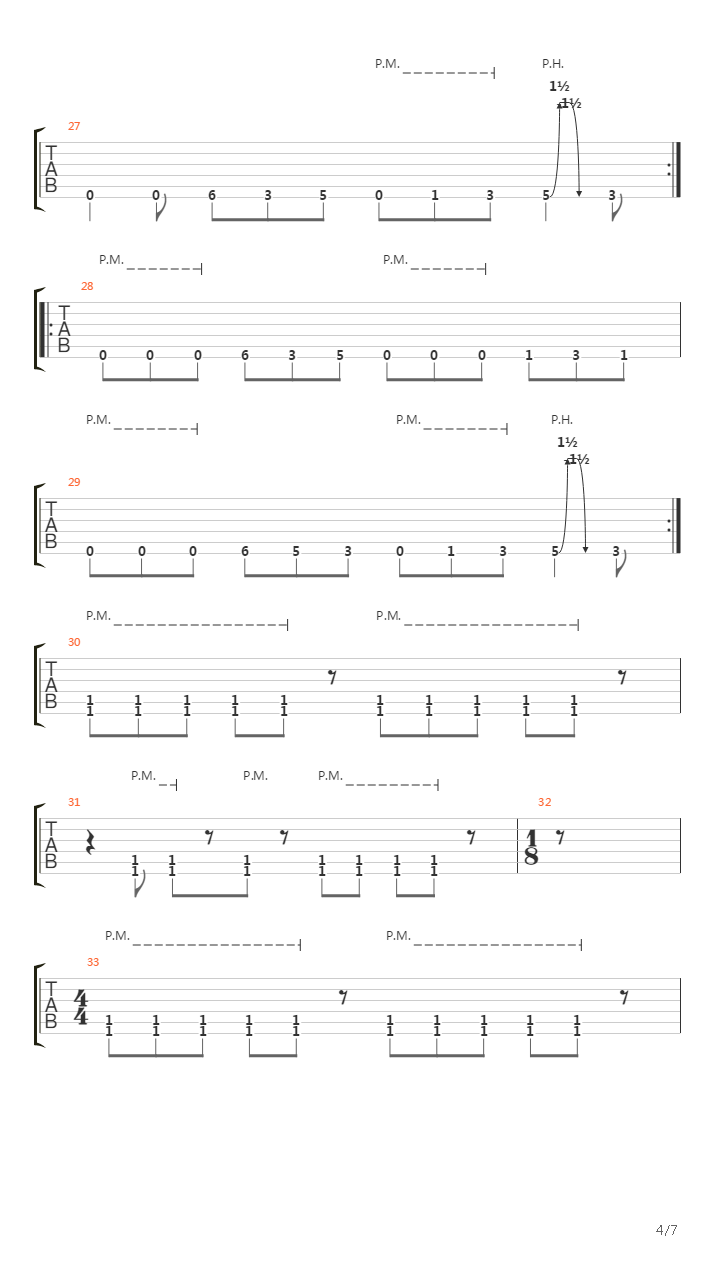 Laid To Rest吉他谱