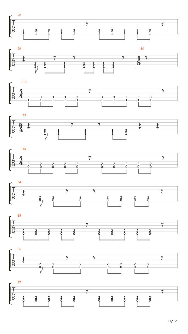 Laid To Rest吉他谱