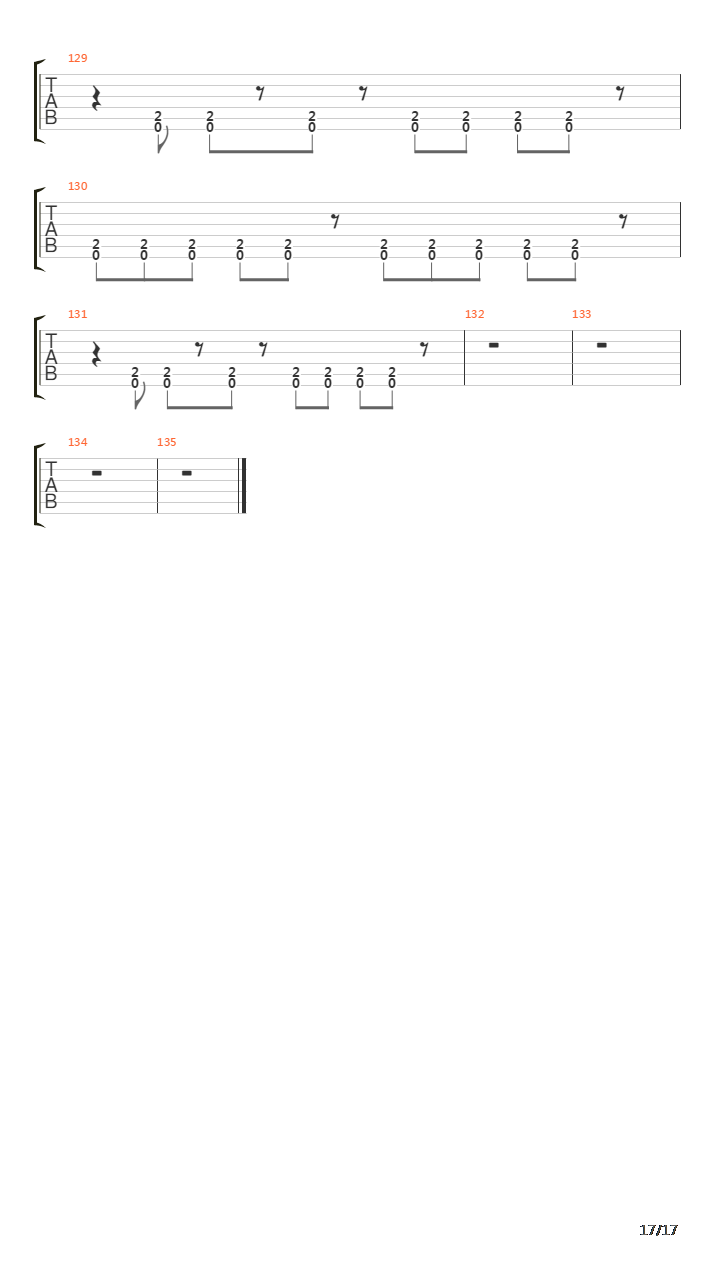 Laid To Rest吉他谱