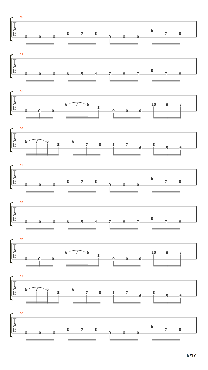 Laid To Rest吉他谱