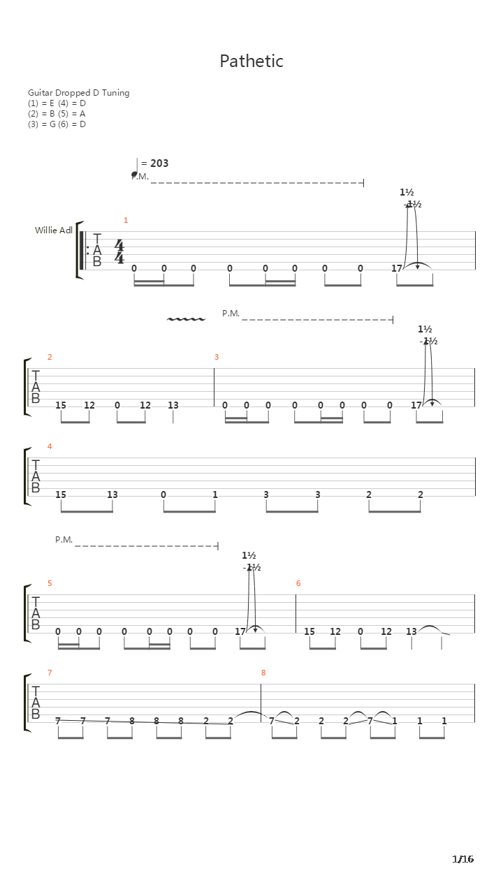 Pathetic吉他谱