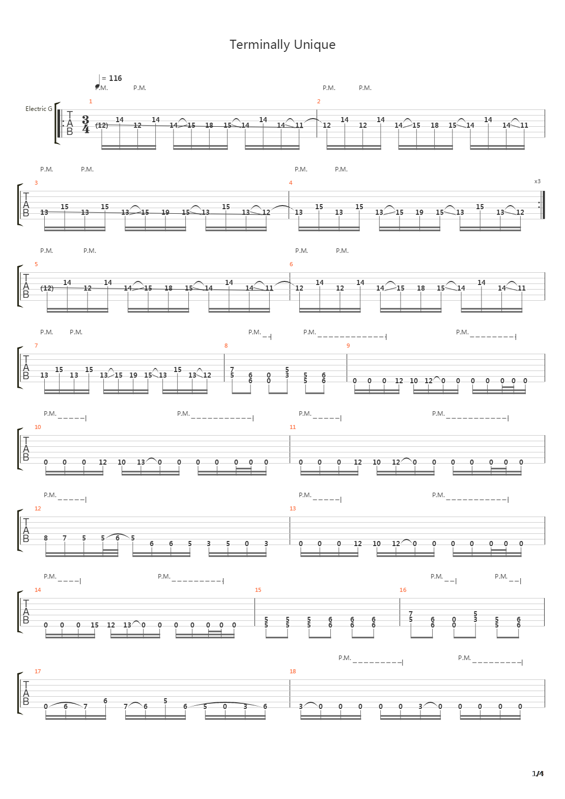 Terminally Unique吉他谱