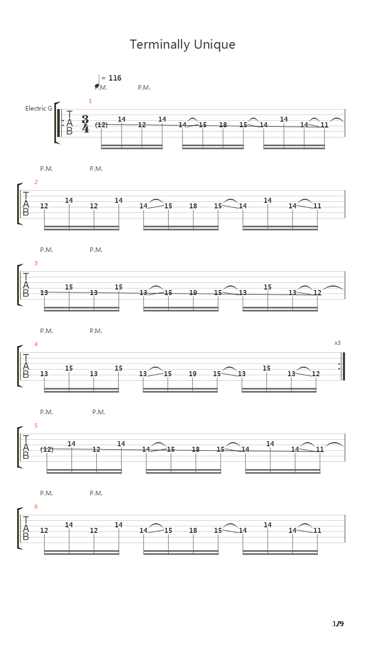 Terminally Unique吉他谱