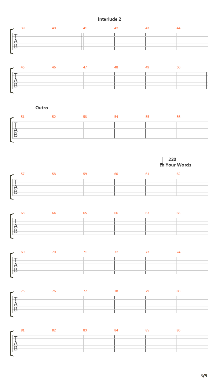 The Passing吉他谱