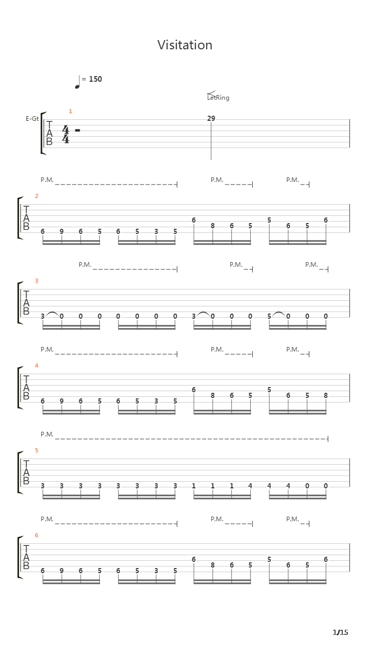 Visitation吉他谱