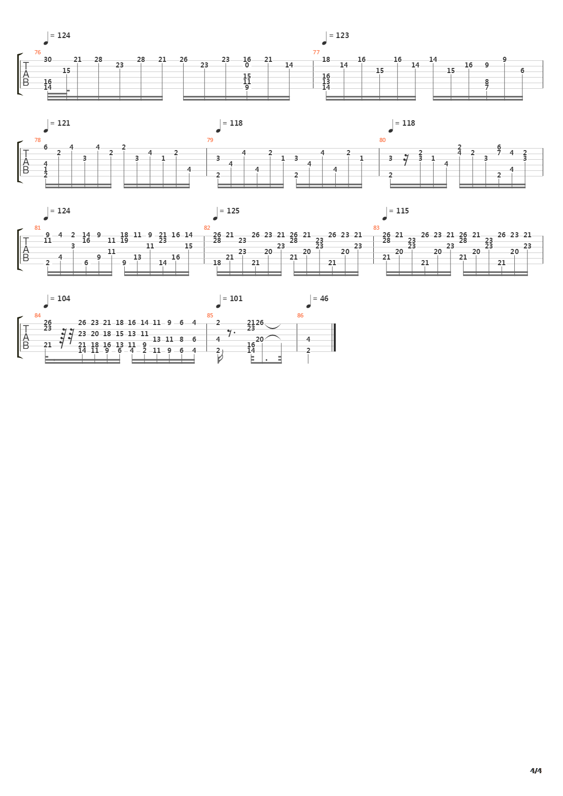 Etude 10 5 Black Key吉他谱