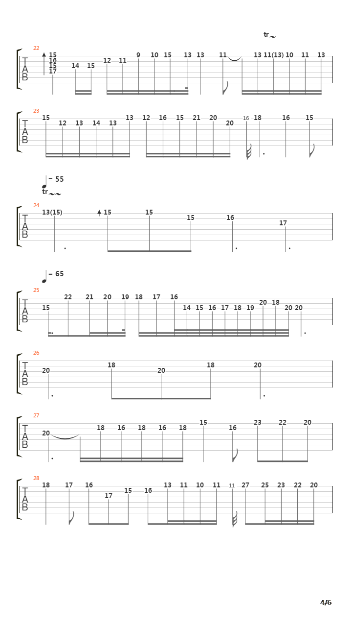 Nocturne In E Flat Op 9 No 2吉他谱