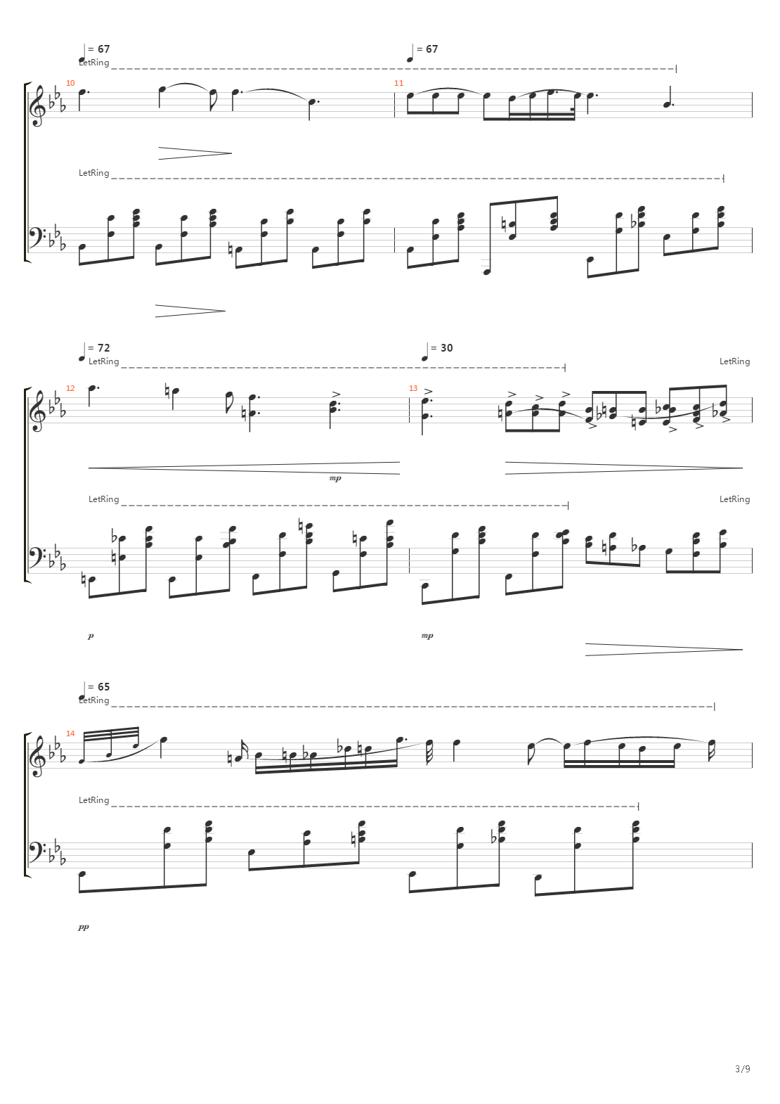 Nocturne Op 9 No 2吉他谱