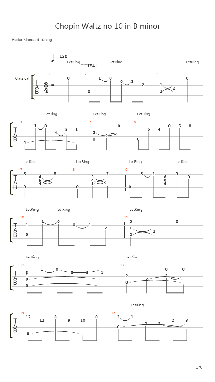 Waltz Op 69 No 2吉他谱