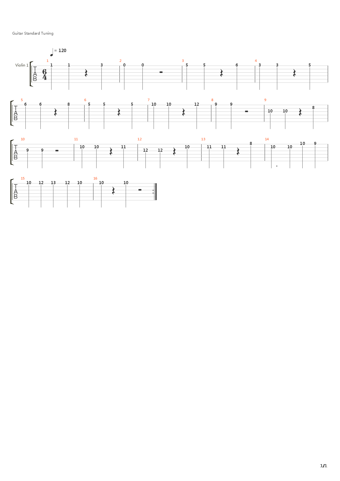 Sarabande吉他谱