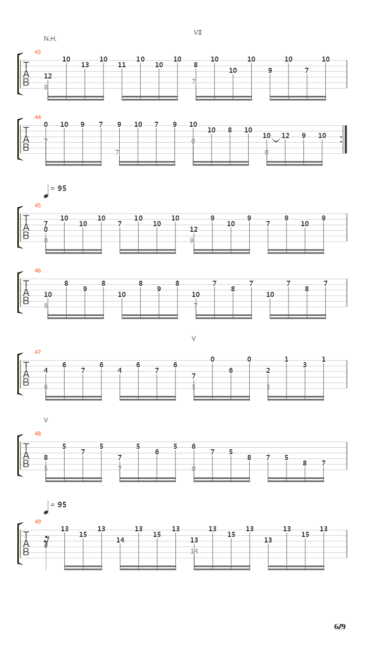 Suite N 7 - Passacaille吉他谱