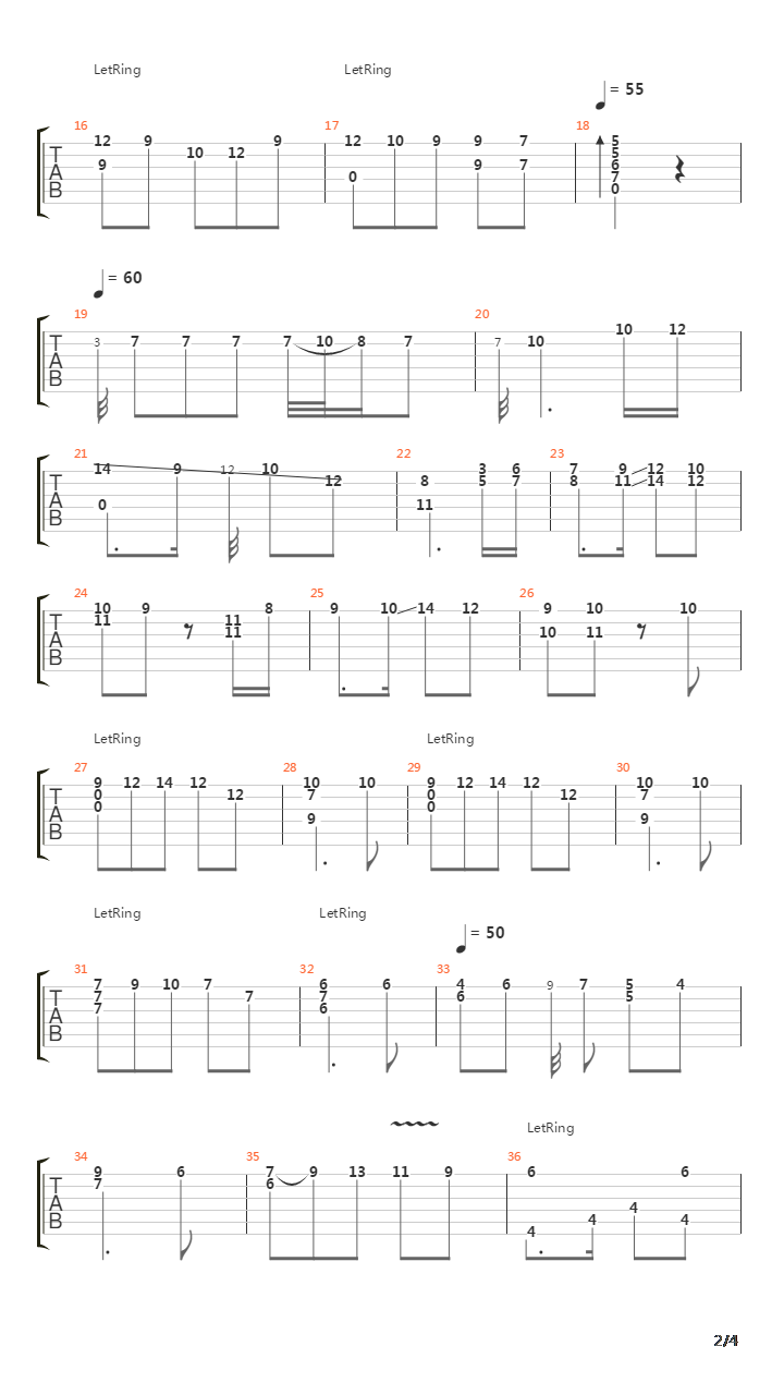 Tango吉他谱