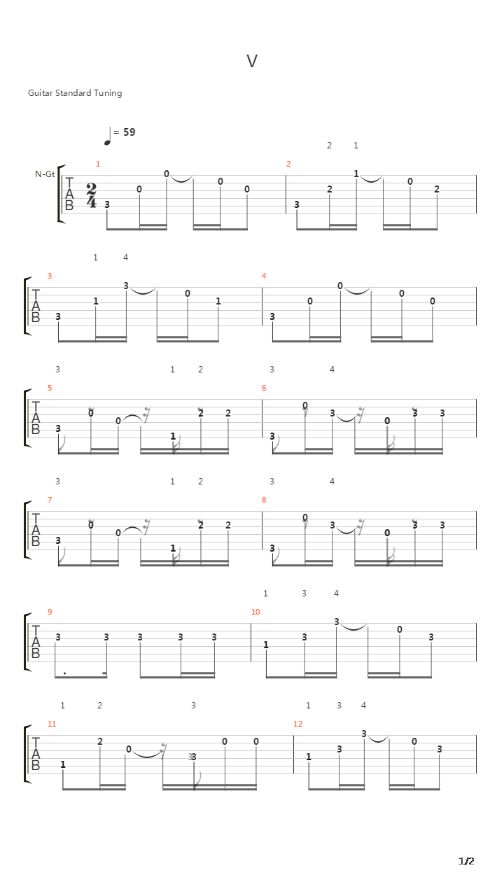 Tudes Simples V吉他谱