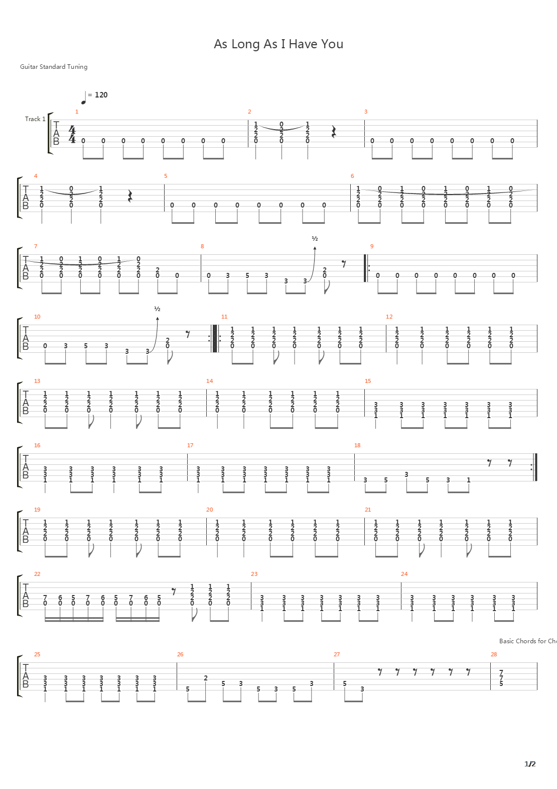 As Long As I Have You吉他谱