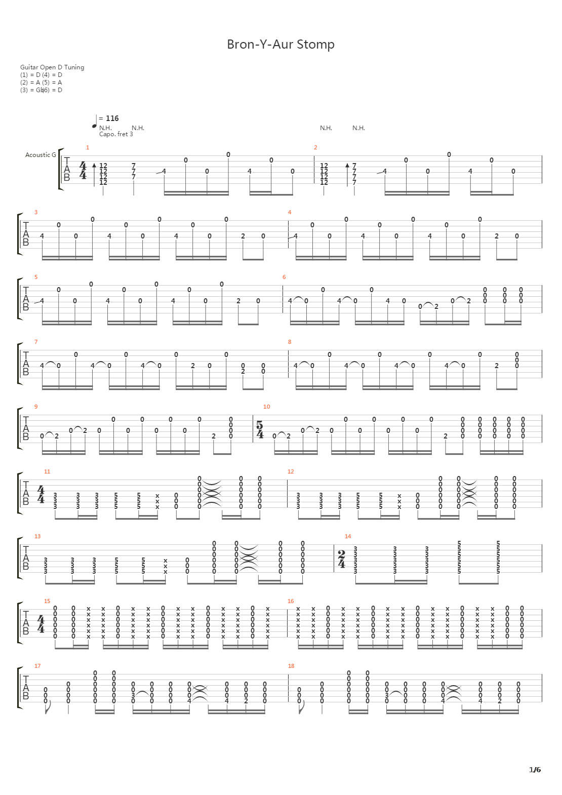 Bron Y Aur Stomp吉他谱