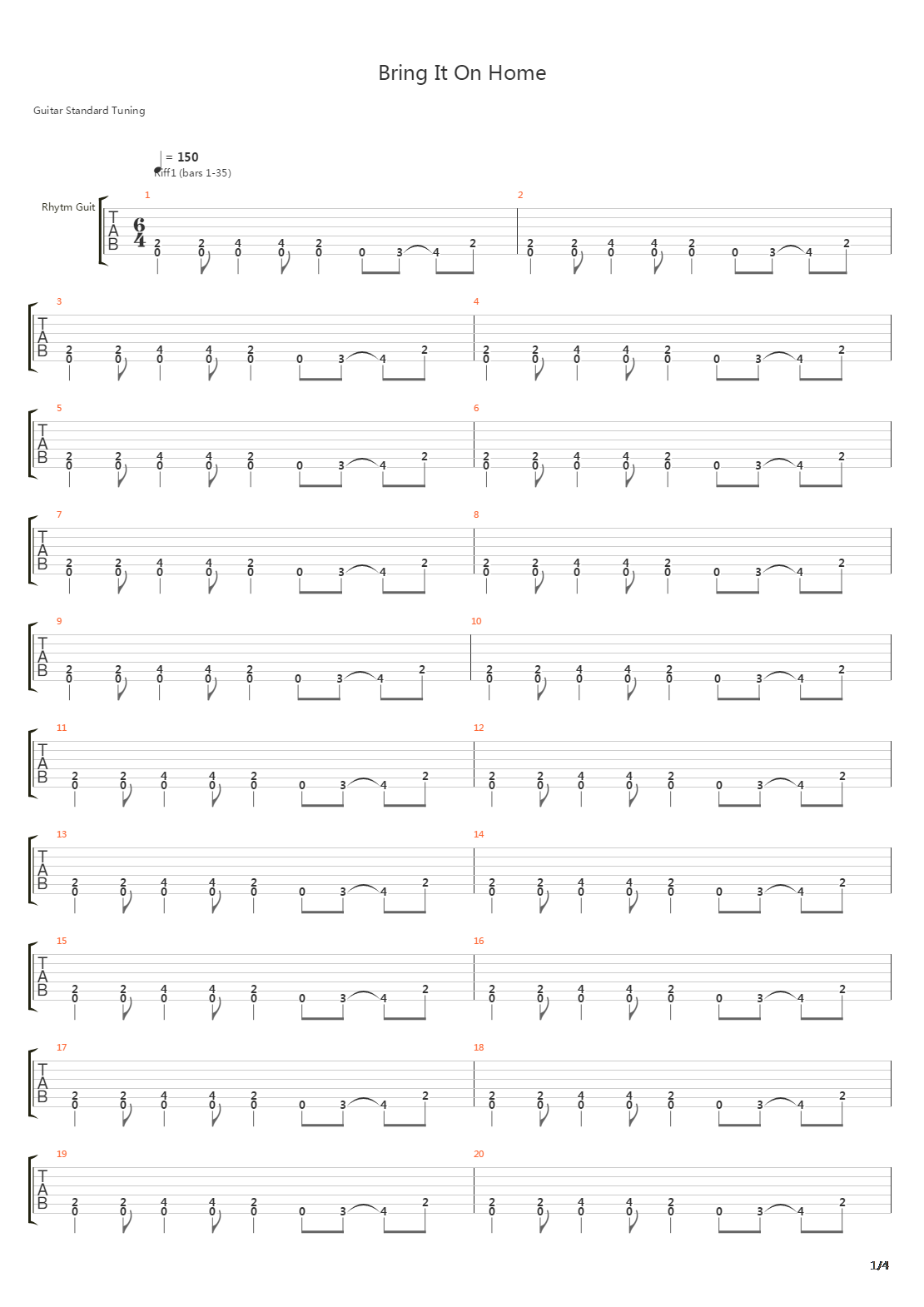 Bring It On Home吉他谱