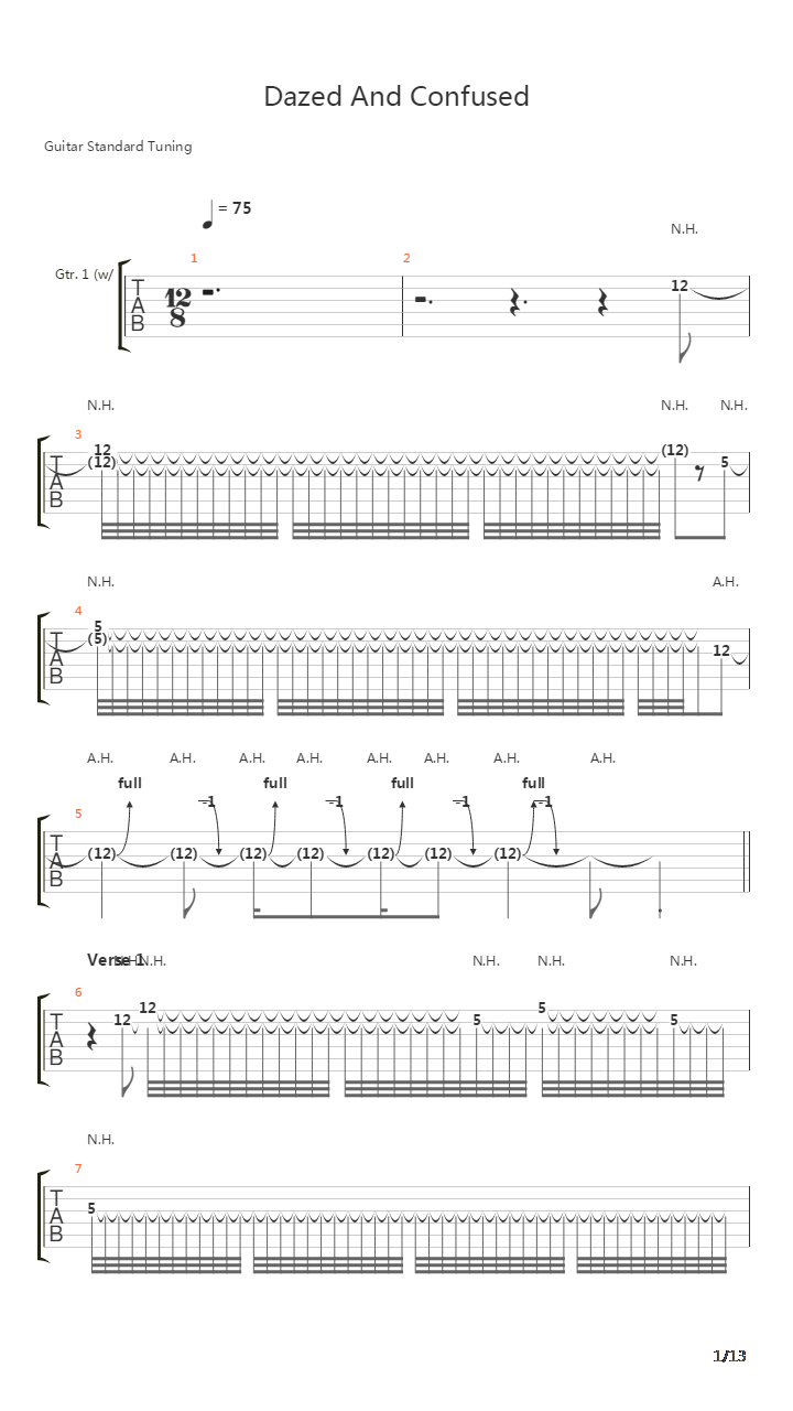 Dazed And Confused吉他谱
