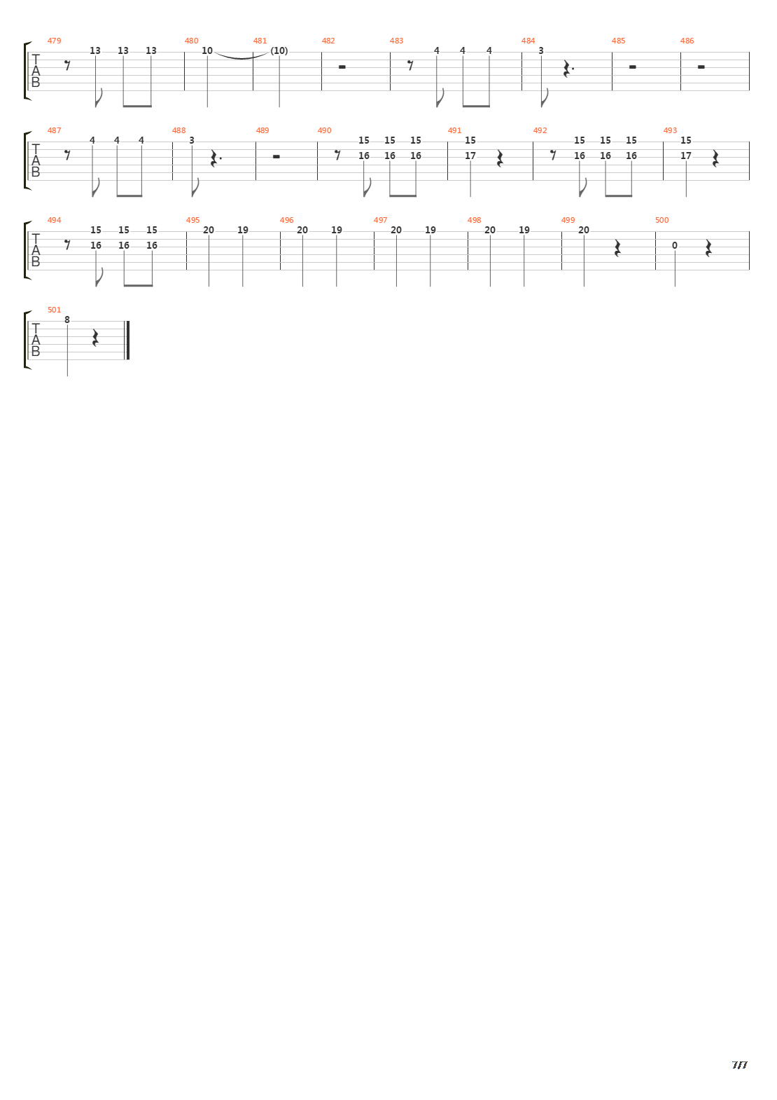 5th Symphony吉他谱