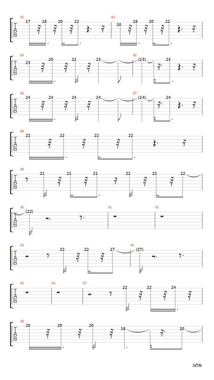 5th Symphony吉他谱