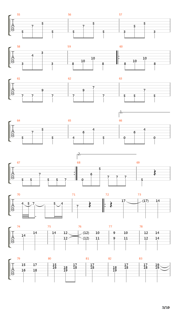 7th Symphony Allegretto吉他谱