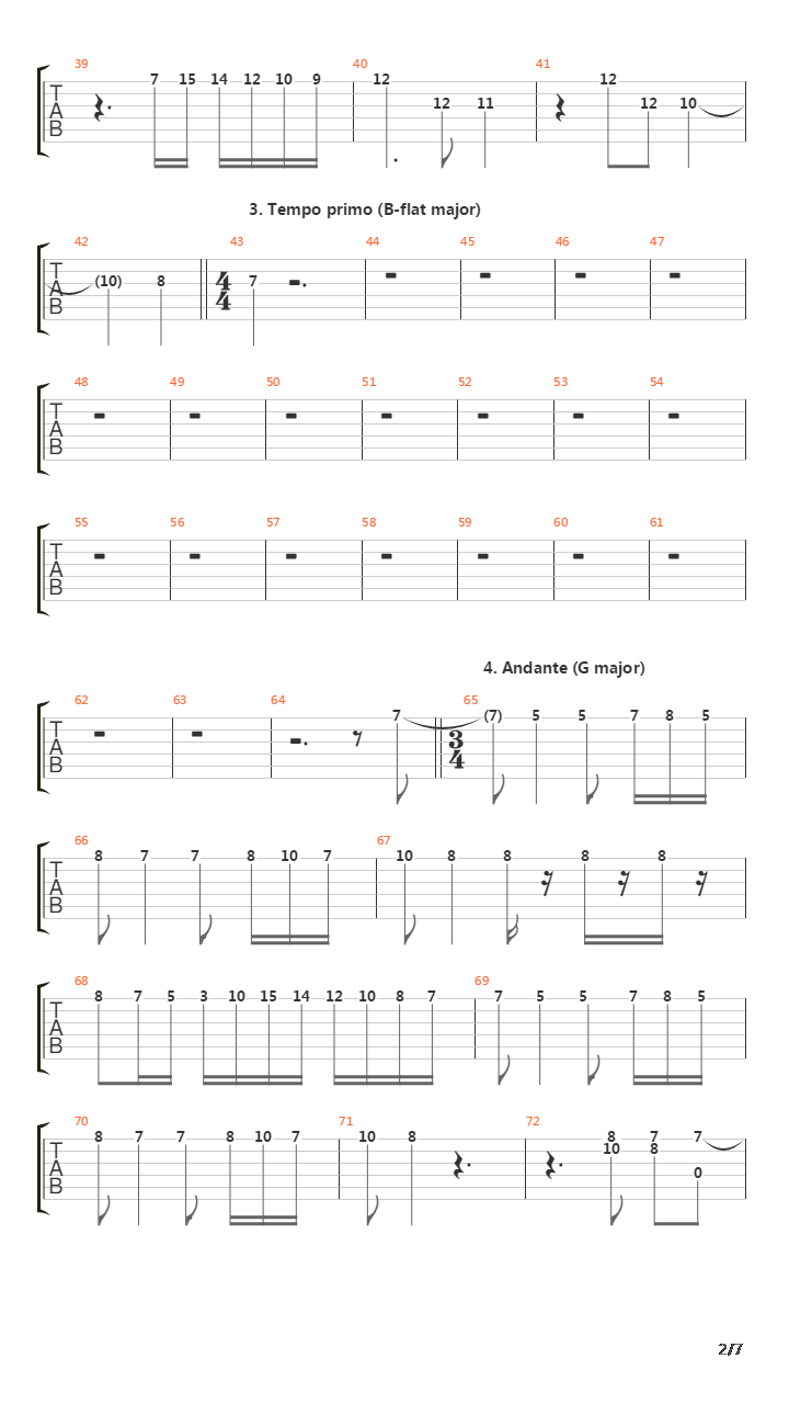 9th Symphony 3rd Movement Adagio吉他谱