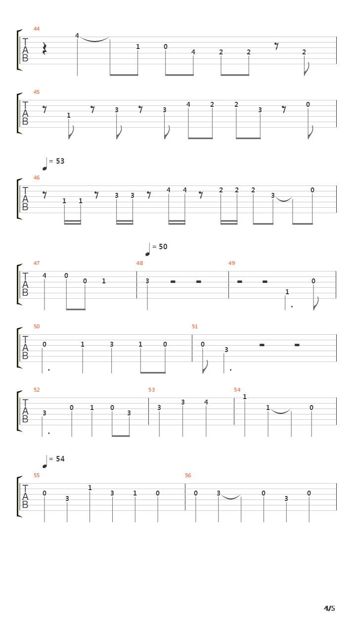 String Quartet 13th - 5 Cavatina Adagio吉他谱