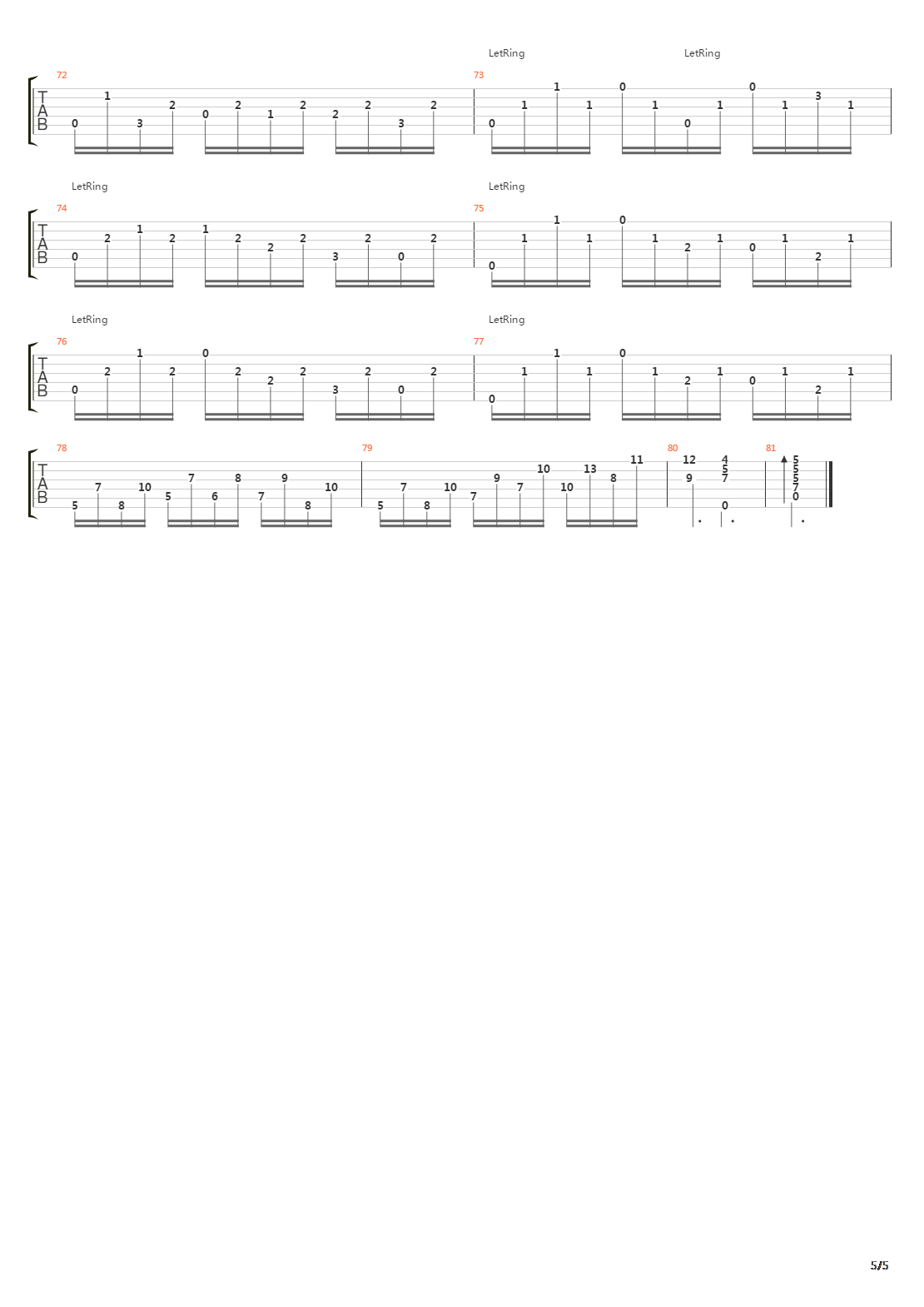 Capriccio No 4吉他谱