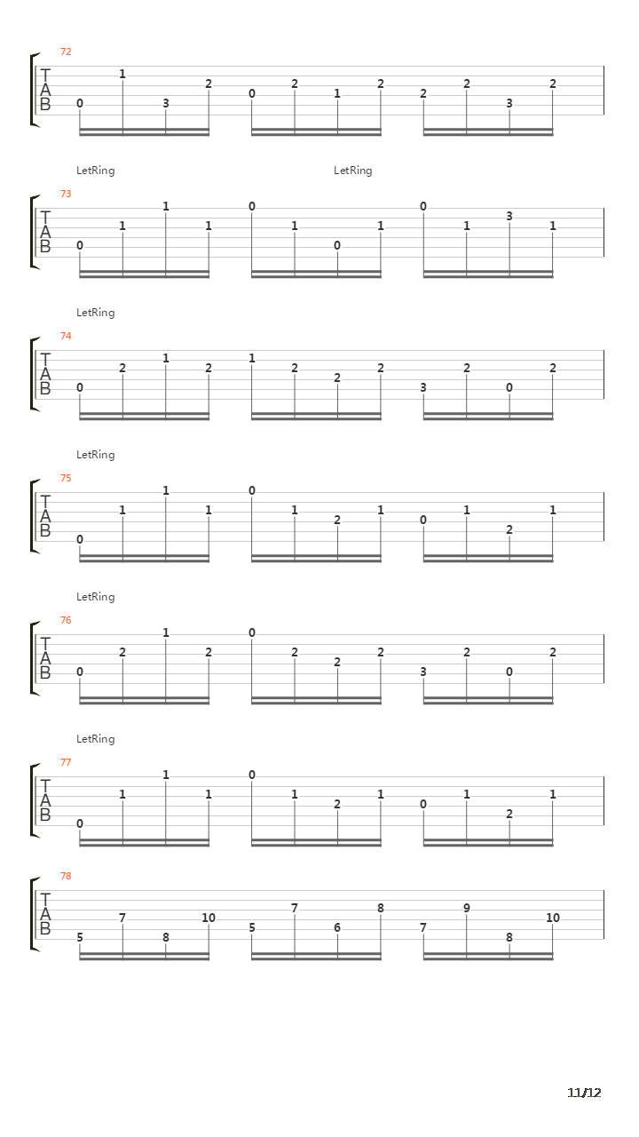 Capriccio No 4吉他谱