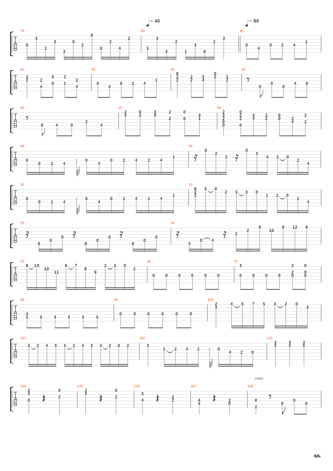 6 Variations On The Folia Of Spain吉他谱