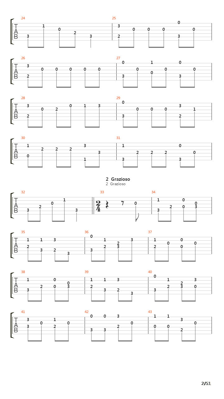 32 Easy Pieces For Guitar Opus 30吉他谱