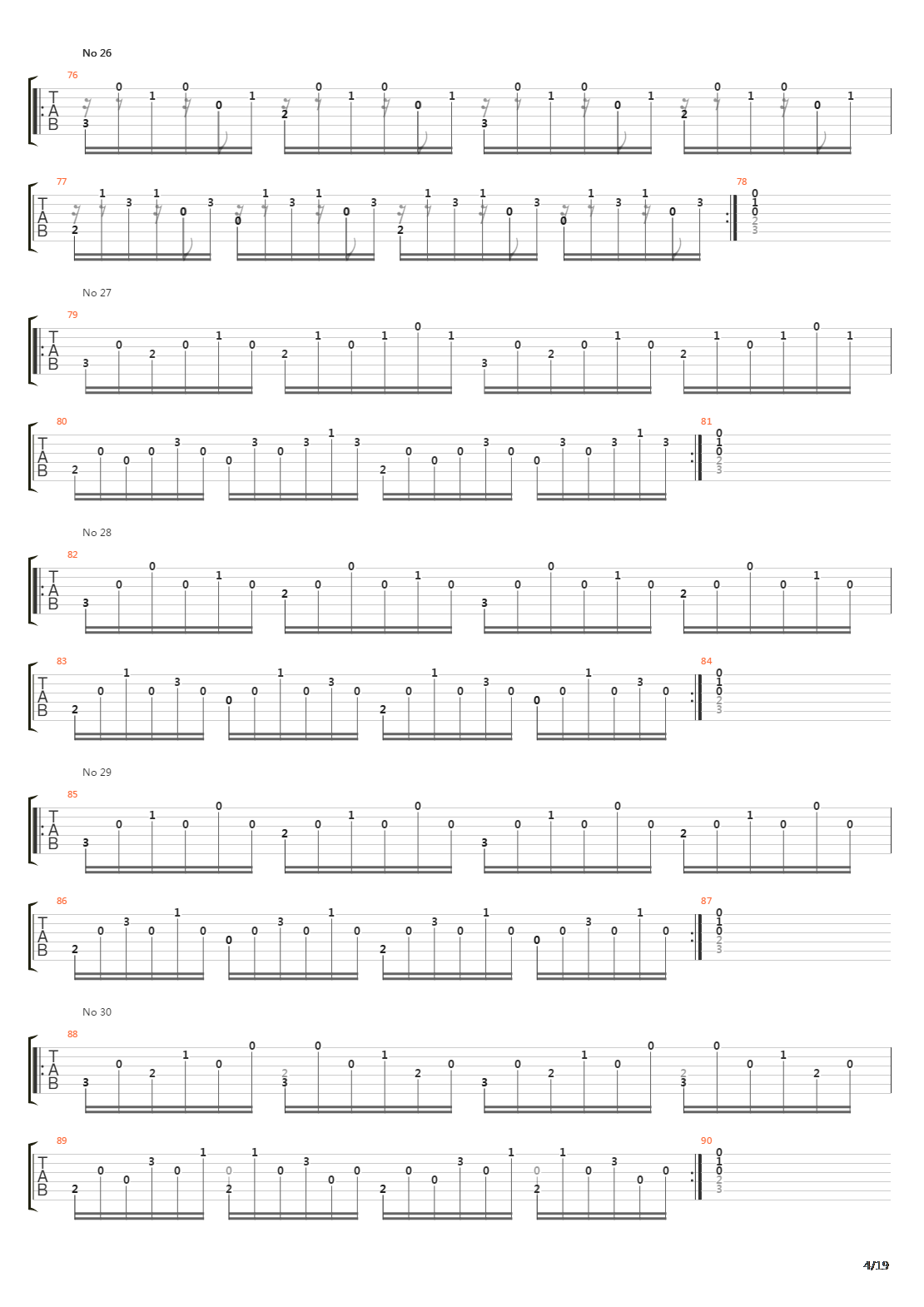 120 Studies For Right Hand Development吉他谱