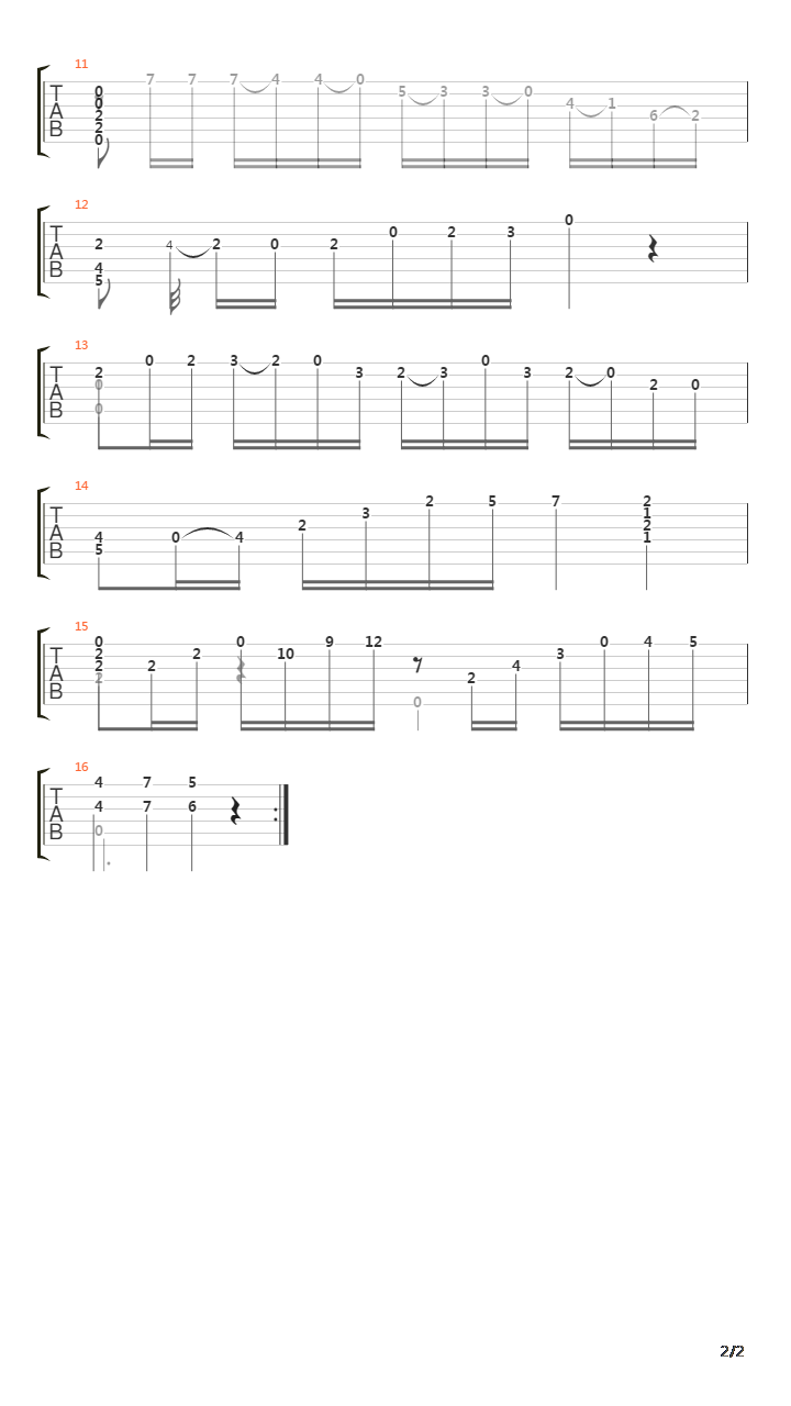 Study No 16吉他谱