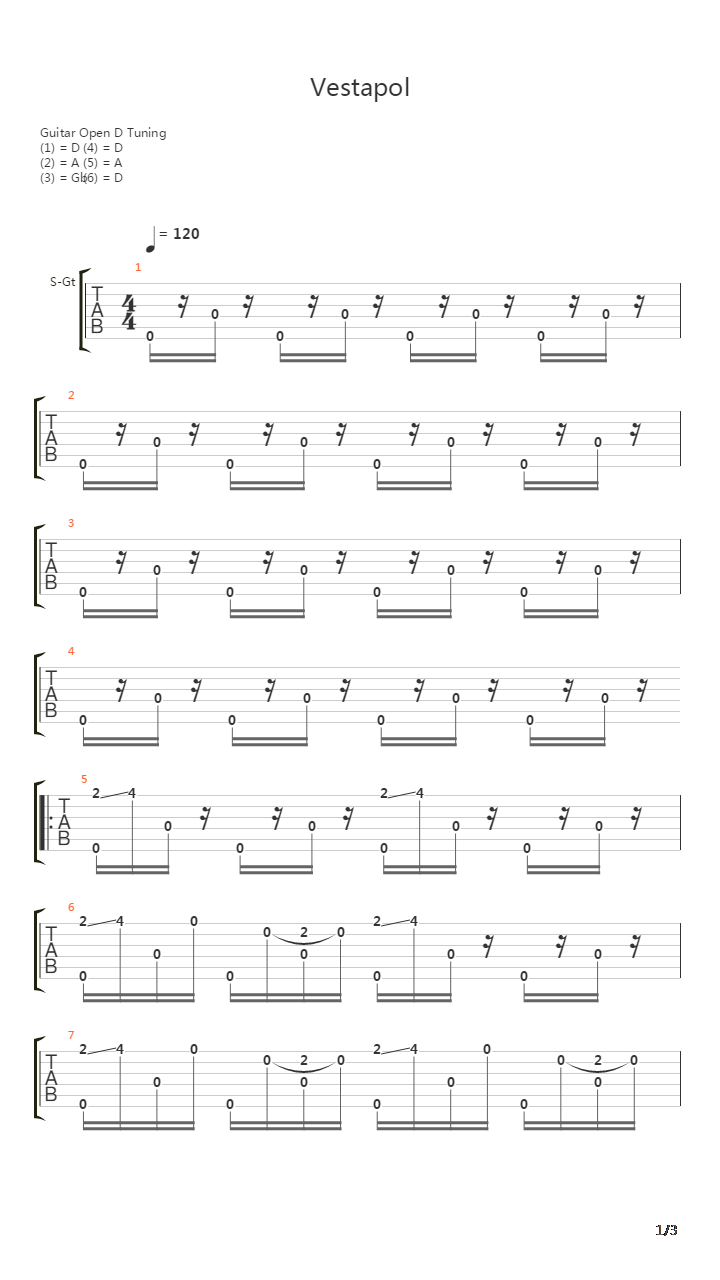 Vestapol吉他谱