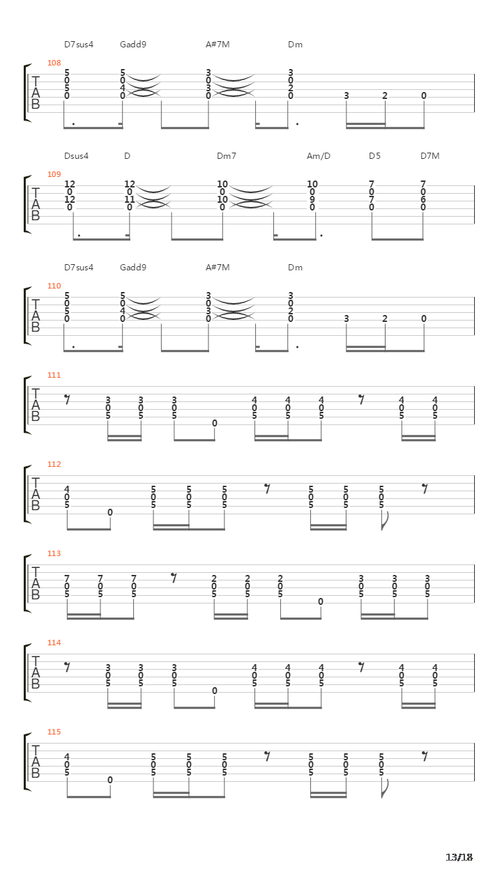 Kashmir吉他谱