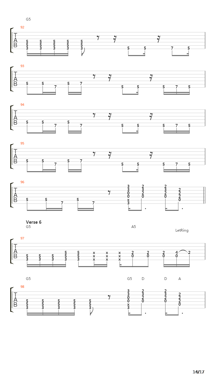 Over The Hills And Far Away吉他谱