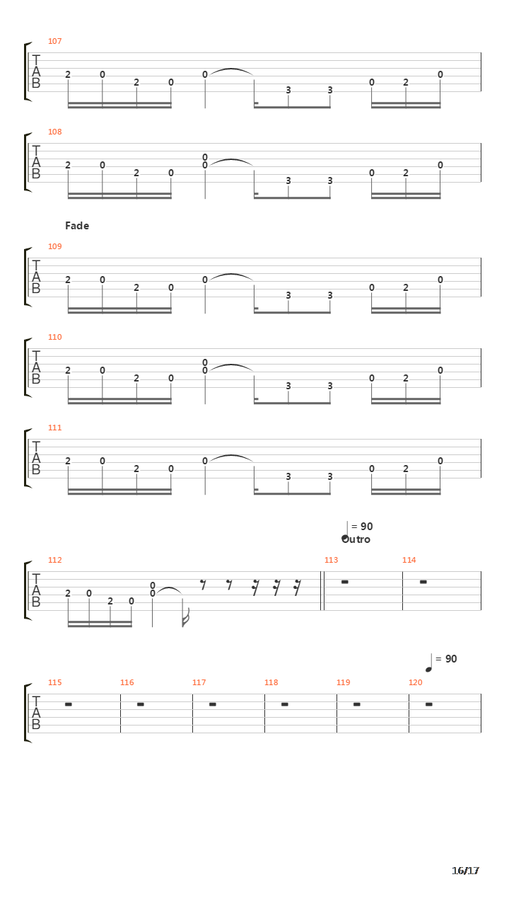 Over The Hills And Far Away吉他谱