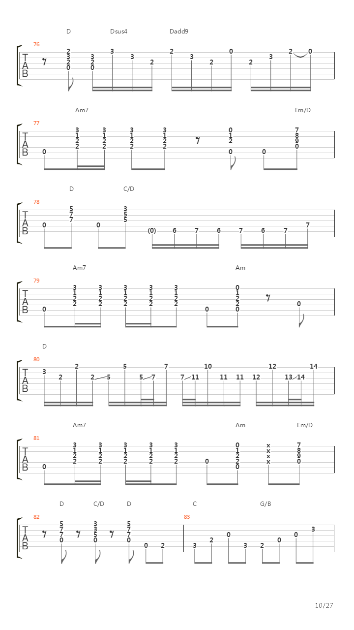 Stairway To Heaven吉他谱