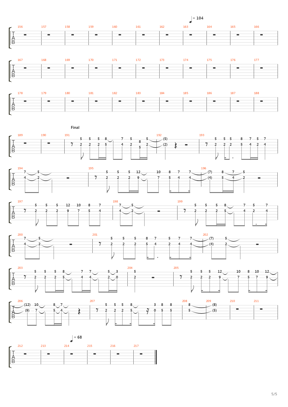 Stairway To Heaven Tsrts吉他谱