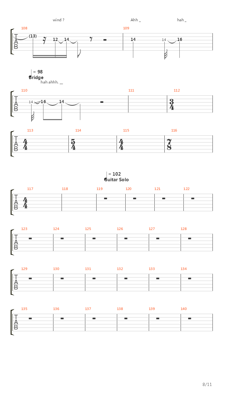 Stairway To Heaven Tsrts吉他谱