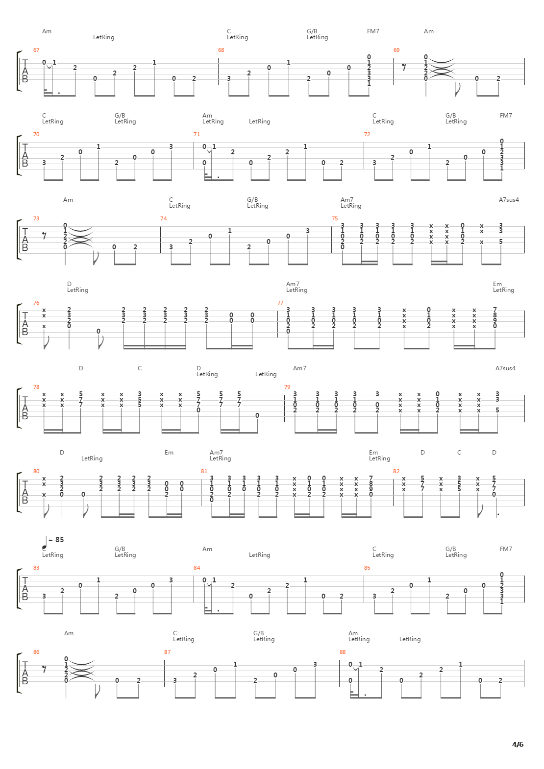 Stairway To Heaven吉他谱