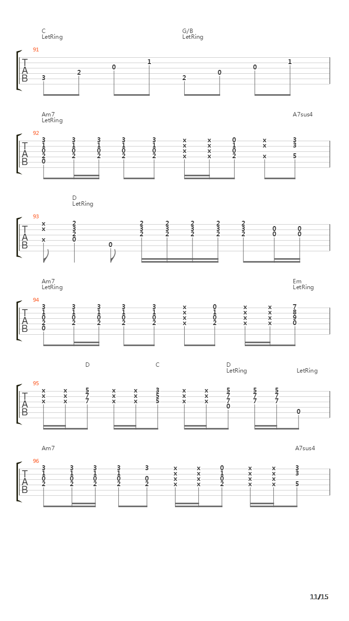 Stairway To Heaven吉他谱