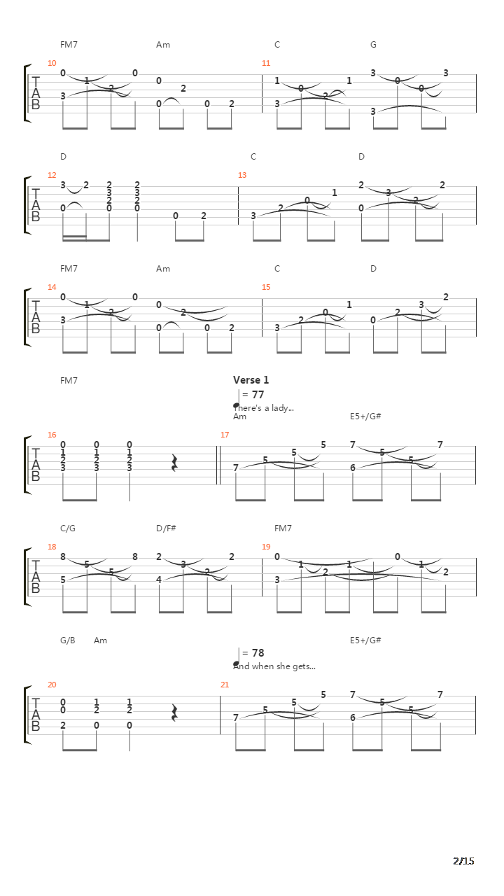 Stairway To Heaven吉他谱